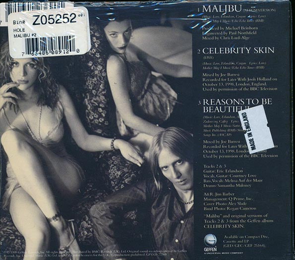 Hole - Malibu (Maxi Single, 3 Tracks) CD