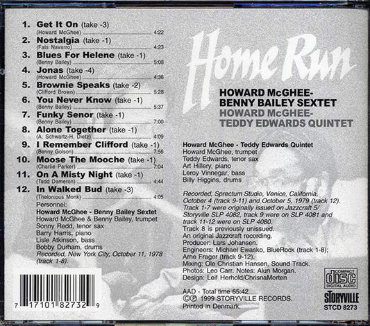 Howard McGhee, Benny Bailey Sextet, Howard McGhee, Teddy Edwards Quintet - Home Run