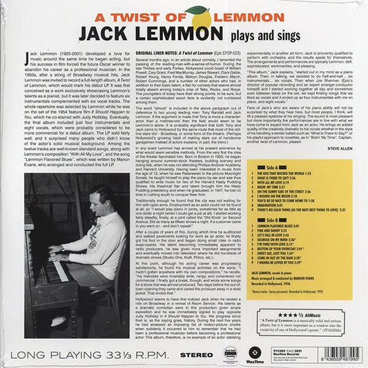Jack Lemmon - A Twist Of Lemmon: Jack Lemmon Sings And Plays (+6 bonus tracks) (ltd. ed.) (180g)