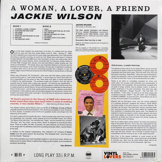 Jackie Wilson - A Woman. A Lover. A Friend. (+2 bonus tracks) (ltd. ed.) (180g)