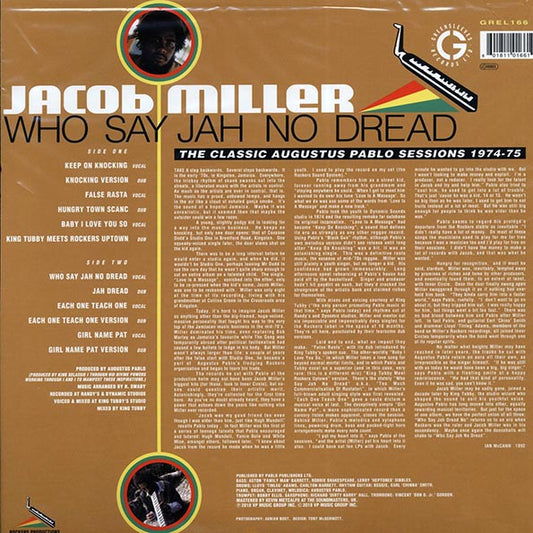 Jacob Miller - Who Say Jah No Dread: The Classic Augustus Pablo Sessions 1974-1975