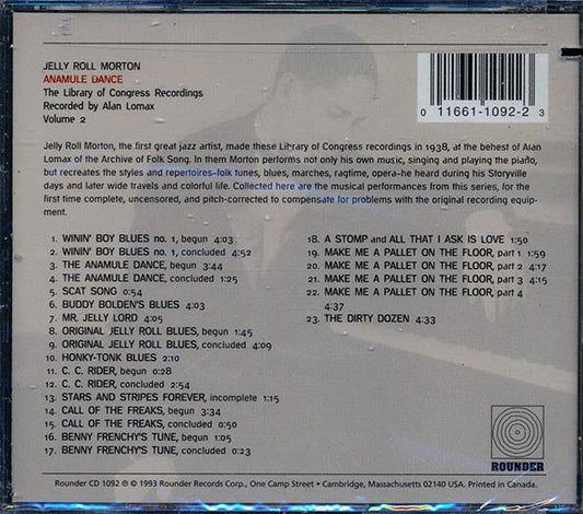 Jelly Roll Morton - Anamule Dance: The Library Of Congress Recordings, Volume 2 (Alan Lomax) (incl. large booklet) (marked/ltd stock)