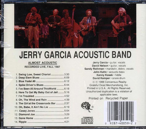 Jerry Garcia Acoustic Band - Almost Acoustic: Recorded Live