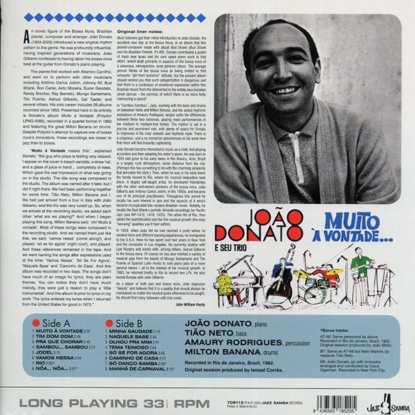 Joao Donato, Seu Trio - Muito a Vontade (+4 bonus tracks) (ltd. ed.) (180g)