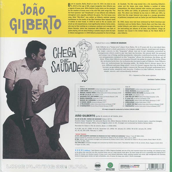 Joao Gilberto - Chega De Saudade (+8 bonus tracks) (ltd. ed.) (180g) (green vinyl)