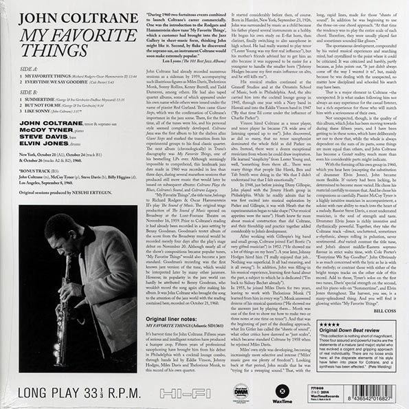 John Coltrane - My Favorite Things (+bonus track) (ltd. ed.) (180g)