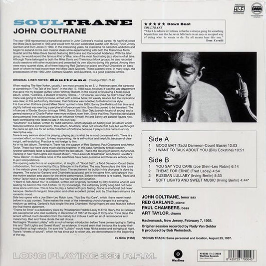 John Coltrane - Soultrane (+bonus track) (ltd. ed.) (180g)