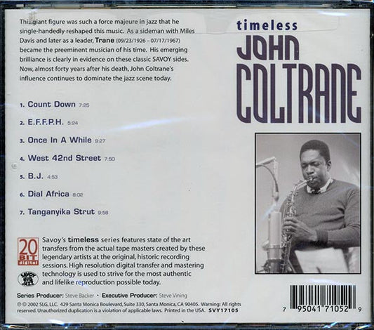John Coltrane - Timeless (remastered) (20-bit mastering)