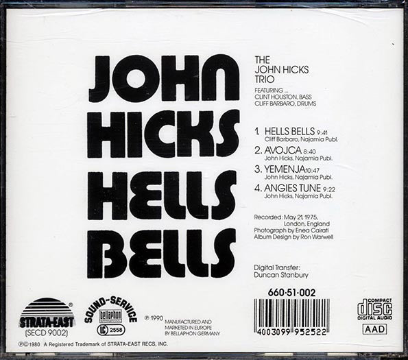 John Hicks - Hells Bells CD
