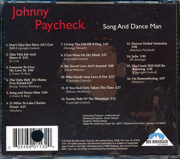 Johnny Paycheck - Songs And Dance Man (marked/ltd stock)