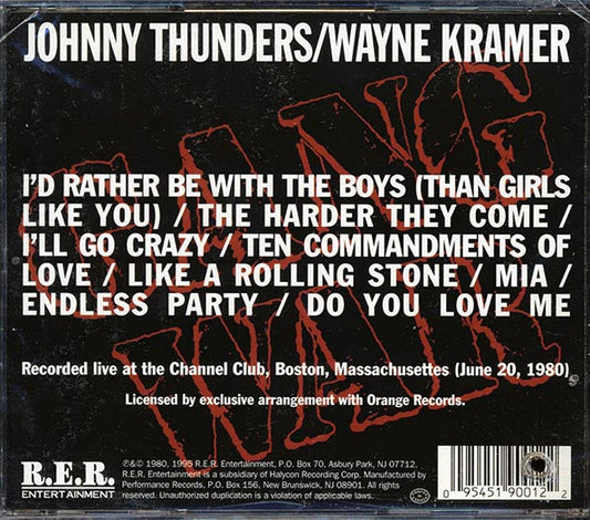 Johnny Thunders, Wayne Kramer - Gang War: Live At The Channel Club, A Rock & Roll Document (marked/ltd stock)