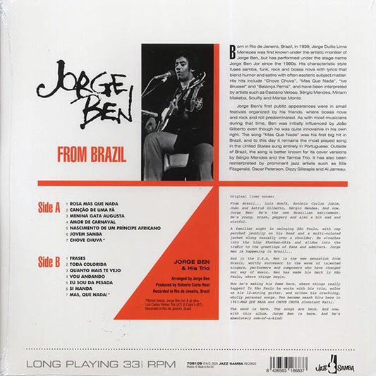 Jorge Ben - From Brazil (+2 bonus tracks) (ltd. ed.) (180g)