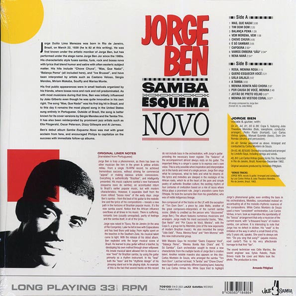 Jorge Ben - Samba Esquema Novo (+5 bonus tracks) (ltd. ed.) (180g)