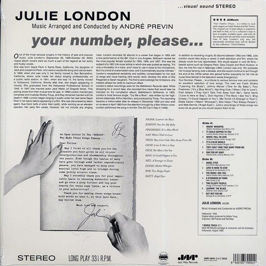 Julie London - Your Number Please (+bonus track) (ltd. ed.) (180g)