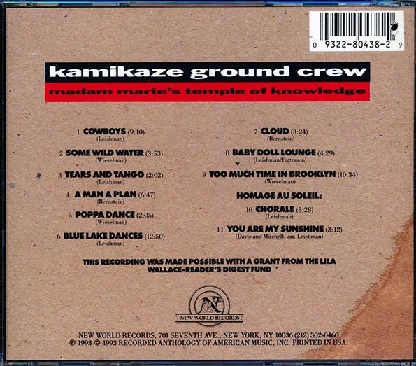 Kamikaze Ground Crew - Madam Marie's Temple Of Knowledge (marked/ltd stock)