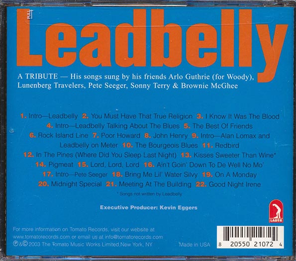 Leadbelly - A Tribute (22 tracks)