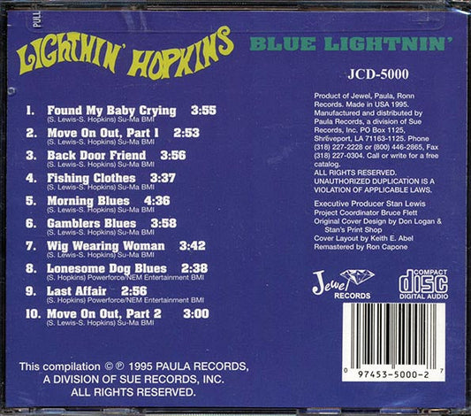 Lightnin' Hopkins - Blue Lightnin': The Legendary Lightnin' Hopkins