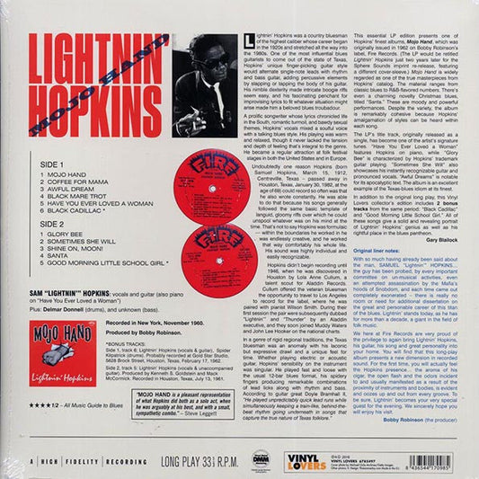 Lightnin' Hopkins - Mojo Hand (+2 bonus tracks) (ltd. ed.) (180g)
