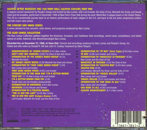 Lord Invader, Duke Of Iron, MacBeth The Great, Etc. - Calypso After Midnight (marked/ltd stock)