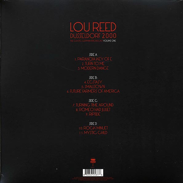 Lou Reed - Dusseldorf 2000 Volume 1: The Classic German Broadcast (2xLP)