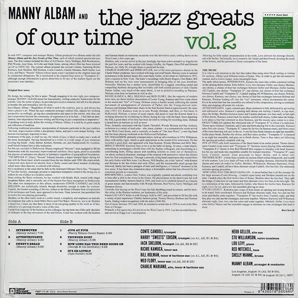 Manny Albam Jazz Greats & The Jazz Greats Of Our Time - Volume 2 (ltd. ed.) (180g)