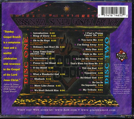 Might Clouds Of Joy, The Christianaires, Salt Of The Earth, Etc. - Essential Sunday Gospel Brunch (24 tracks) (2xCD)