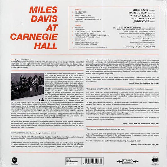 Miles Davis - Miles Davis At Carnegie Hall (+bonus track) (ltd. ed.) (180g) (remastered)