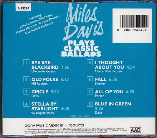 Miles Davis - Miles Davis Plays Classic Ballads