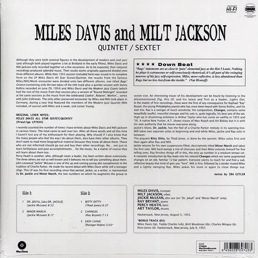 Miles Davis, Milt Jackson - Quintet / Sextet (+bonus track) (ltd. ed.) (180g) (remastered)