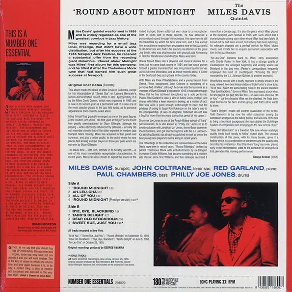 Miles Davis - Round About Midnight (+2 bonus tracks) (ltd. ed.) (180g)