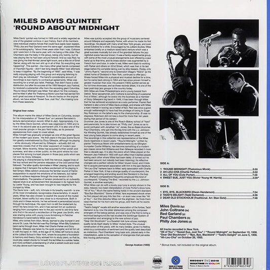 Miles Davis - Round About Midnight (+bonus track) (ltd. ed.) (180g) (blue vinyl)