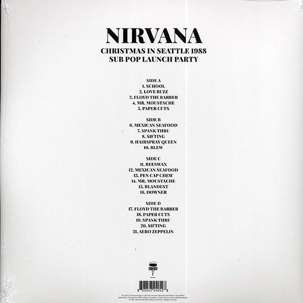 Nirvana - Christmas In Seattle 1988: Sub Pop Launch Party (ltd. ed.) (2xLP) (clear vinyl)
