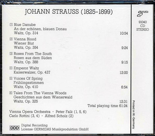Orchester Der Wiener Oper, Johann Strauss - Die Schonsten Wiener Walzer