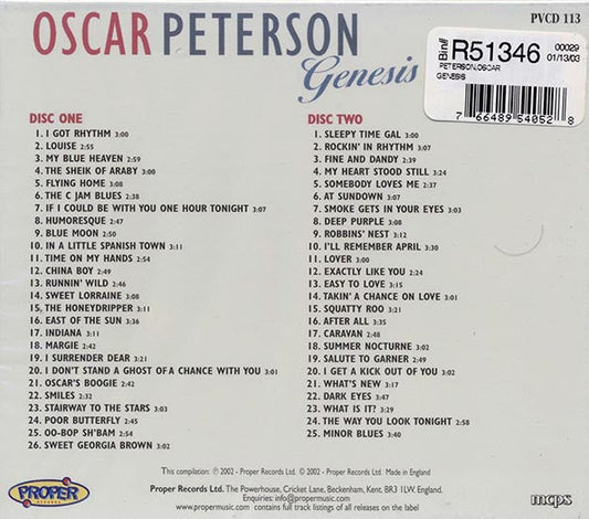 Oscar Peterson - Genesis (51 tracks) (2xCD)
