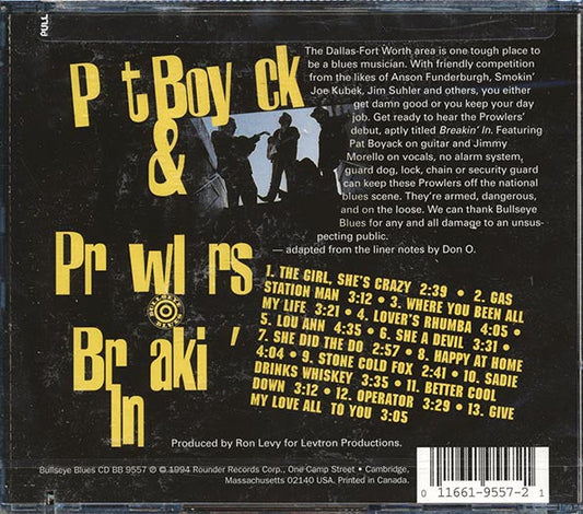 Pat Boyack & The Prowlers - Breakin' In (marked/ltd stock)