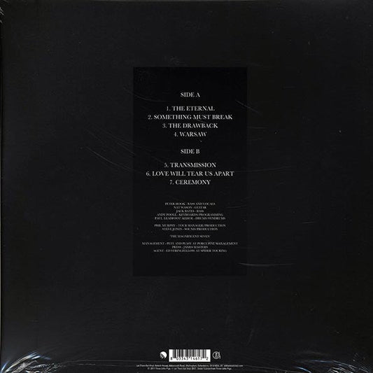 Peter Hook & The Light - Unknown Pleasures Tour 2012 Volume 3: Live In Leeds, The Cockpit, 29/11/12 (RSD 2017) (ltd. ed.) (clear vinyl)