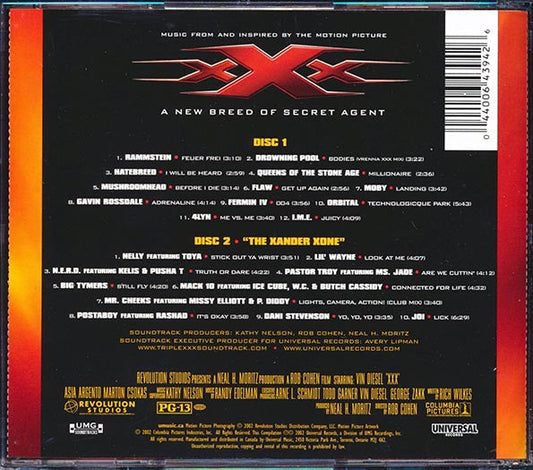 Rammstein, Queens Of The Stone Age, Lil' Wayne, Nelly, Mack 10, Ice Cube, Etc. - XXX: Music From And Inspired By The Motion Picture (22 tracks) (2xCD)