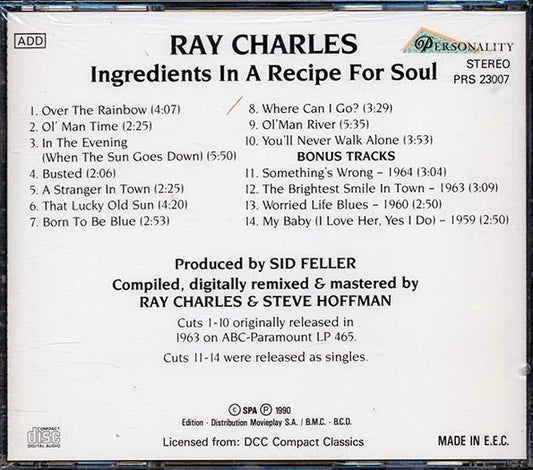 Ray Charles - Ingredients For A Recipe For Soul
