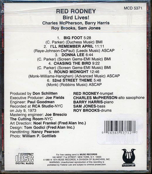 Red Rodney - Bird Lives