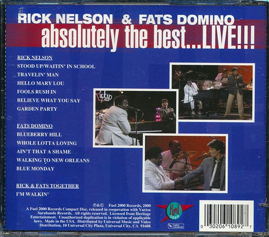 Rick Nelson, Fats Domino - Absolutely The Best: Live!!! (marked/ltd stock)