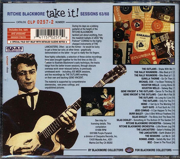 Ritchie Blackmore - Take It: Sessions 63/68 (24 tracks) (gold CD) (ltd. ed.) (incl. large booklet)