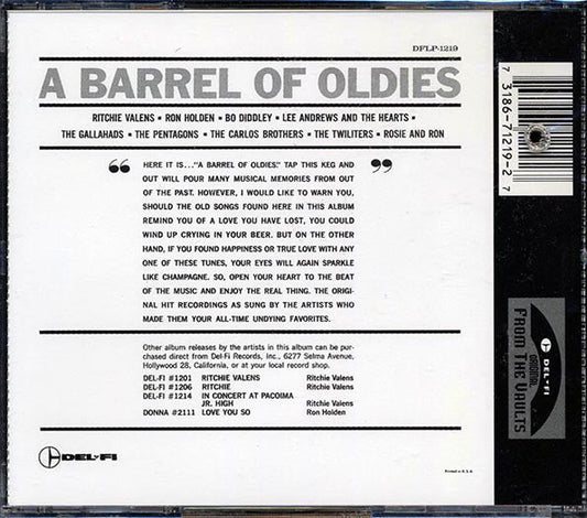 Ritchie Valens, The Gallahads, Bo Diddley, Etc. - A Barrel Of Oldies (marked/ltd stock)