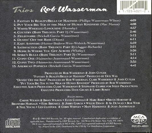 Rob Wasserman - Trios (marked/ltd stock)