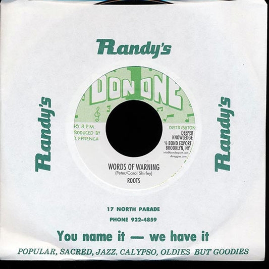 Roots - Words Of Warning / Kindred Band - Word Of Dub