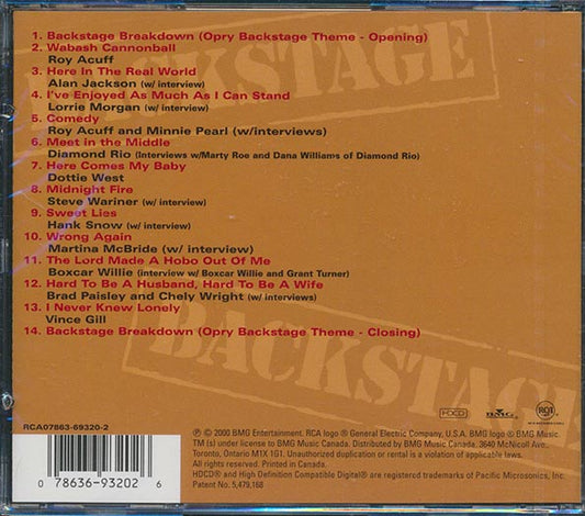 Roy Acuff, Hank Snow, Boxcar Willie, Etc. - Bill Anderson Hosts Backstage At The Grand Ole Opry