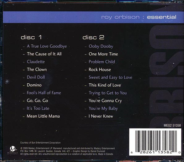 Roy Orbison - Essential (20 tracks) (2xCD)