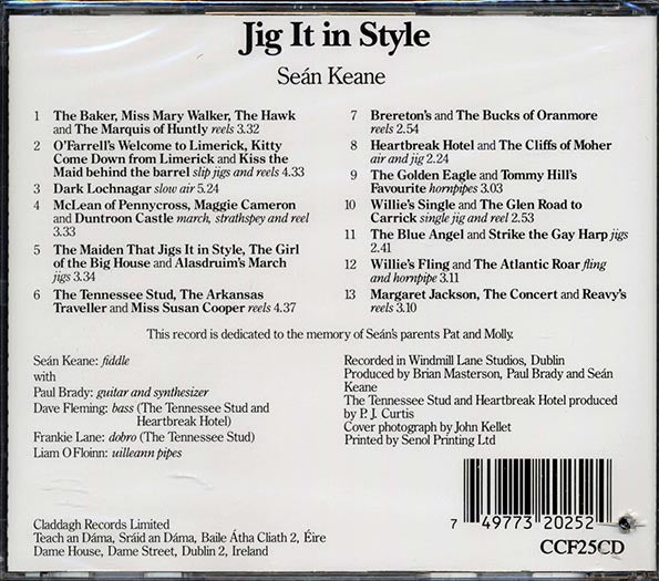 Sean Keane - Jig It In Style (marked/ltd stock)