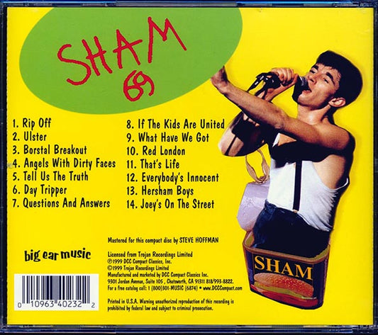 Sham 69 - Green Eggs And Sham: Live