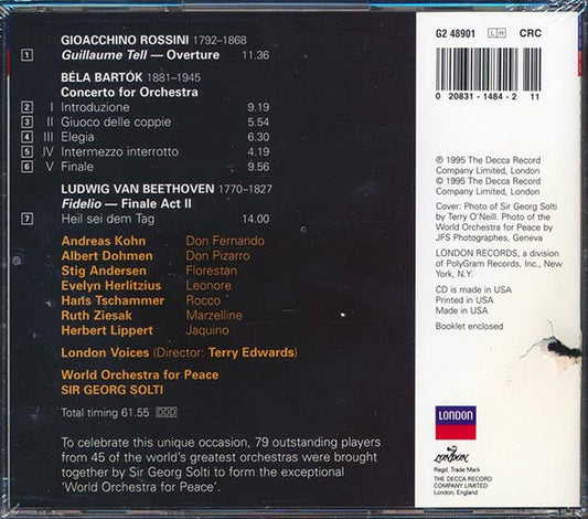 Sir Georg Solti - World Orchestra For Peace: Rossini, Bartok, Beethoven, United Nations 50th Anniversary Concert (marked/ltd stock)