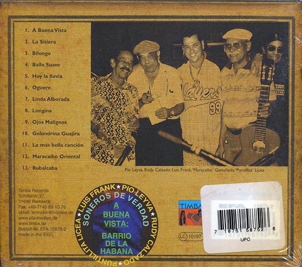 Soneros De Verdad - A Buena Vista: Barrio De La Habana (incl. large booklet)